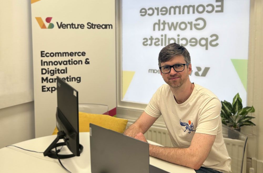 Ian Ferguson at the Venture Stream office, ecommerce SEO consultant